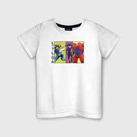 Детская футболка хлопок с принтом Big Hero 6 в Санкт-Петербурге, 100% хлопок | круглый вырез горловины, полуприлегающий силуэт, длина до линии бедер | big hero 6 | disney | vdkimel | город героев 6 | дисней