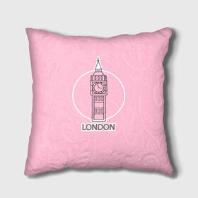 Подушка 3D с принтом Биг Бен, Лондон, London в Санкт-Петербурге, наволочка – 100% полиэстер, наполнитель – холлофайбер (легкий наполнитель, не вызывает аллергию). | состоит из подушки и наволочки. Наволочка на молнии, легко снимается для стирки | big ben | clock | england | europe | london | pink | travel | англия | башня | башня елизаветы | биг бен | великобритания | европа | иконка | круг | лондон | надпись | путешествия | розовый | символ | часы