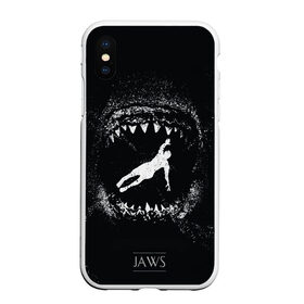 Чехол для iPhone XS Max матовый с принтом Челюсти JAWS в Санкт-Петербурге, Силикон | Область печати: задняя сторона чехла, без боковых панелей | 2020 | shark | sharks | акула | акулы | зубы | клыки | мегаладон | меголадон | пиранья | про | фильм | фильм про акул | фильм челюсти | хеллоуин | хэллоуин | челюсти