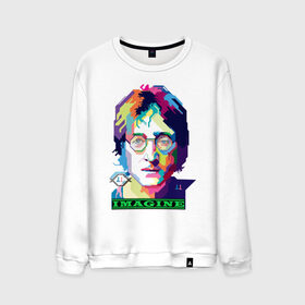Мужской свитшот хлопок с принтом John Lennon Imagine в Санкт-Петербурге, 100% хлопок |  | Тематика изображения на принте: beatles | imagine | john | lennon | the beatles | битлз | битлы | группа | джон | купить | леннон | леннона | очки | рок н ролл | с группы | хиппи