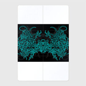 Магнитный плакат 2Х3 с принтом Узоры магия в Санкт-Петербурге, Полимерный материал с магнитным слоем | 6 деталей размером 9*9 см | игры | орнамент | плетение | растительность | рок | татуировка | узор | фэнтези | черное | этническое