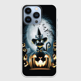 Чехол для iPhone 13 Pro с принтом Хэллоуин Кот в Санкт-Петербурге,  |  | 2020 | cat | cats | halloween | джек | киса | кисуля | кот | котик | коты | кошечка | ленивец | мяу | октябрь | панда | призрак | призраки | собака | тыква | хеллоуин | хелоуин | хэллоуин | хэлоуин | черный кот | щеночек