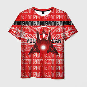 Мужская футболка 3D с принтом Evangelion Eva 01 You can not в Санкт-Петербурге, 100% полиэфир | прямой крой, круглый вырез горловины, длина до линии бедер | Тематика изображения на принте: 