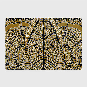 Магнитный плакат 3Х2 с принтом этническое индейское в Санкт-Петербурге, Полимерный материал с магнитным слоем | 6 деталей размером 9*9 см | аборигены | игры | индеец | музыка | орнамент | плетение | растительность | татуировка | узор | фэнтези | черное | этническое