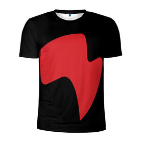 Мужская футболка 3D спортивная с принтом drive lightning red в Санкт-Петербурге, 100% полиэстер с улучшенными характеристиками | приталенный силуэт, круглая горловина, широкие плечи, сужается к линии бедра | 
