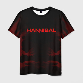 Мужская футболка 3D с принтом Hannibal в Санкт-Петербурге, 100% полиэфир | прямой крой, круглый вырез горловины, длина до линии бедер | hannibal | ганибал | ганнибал | лектер | лектор | мадс миккельсен | сериал | сериалы | хью дэнси