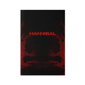 Обложка для паспорта матовая кожа с принтом Hannibal в Санкт-Петербурге, натуральная матовая кожа | размер 19,3 х 13,7 см; прозрачные пластиковые крепления | Тематика изображения на принте: hannibal | ганибал | ганнибал | лектер | лектор | мадс миккельсен | сериал | сериалы | хью дэнси