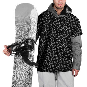 Накидка на куртку 3D с принтом lightnings white в Санкт-Петербурге, 100% полиэстер |  | Тематика изображения на принте: drive | drive fitness | драйв | драйв фитнес