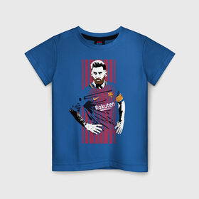 Детская футболка хлопок с принтом Barcelona FC в Санкт-Петербурге, 100% хлопок | круглый вырез горловины, полуприлегающий силуэт, длина до линии бедер | barca | barcelona | club | fc | leo messi | soccer | spanish | барса | барселона | испанский | клуб | лео месси | фк | футбол | футбольный