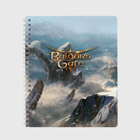 Тетрадь с принтом Baldurs Gate в Санкт-Петербурге, 100% бумага | 48 листов, плотность листов — 60 г/м2, плотность картонной обложки — 250 г/м2. Листы скреплены сбоку удобной пружинной спиралью. Уголки страниц и обложки скругленные. Цвет линий — светло-серый
 | baldurs gate | dungeons and dragons | game | games | role play | rpg | игра | игры | подземелья и драконы | ролевые игры | рпг