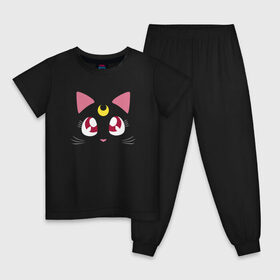 Детская пижама хлопок с принтом Luna Cat. Sailor Moon в Санкт-Петербурге, 100% хлопок |  брюки и футболка прямого кроя, без карманов, на брюках мягкая резинка на поясе и по низу штанин
 | anime | cute | аниме | взгляд | волшебство | глаза | киса | киска | кот | котенок | котэ | котя | кошка | лапочка | луна | магия | месяц | милый | мимими | мордочка | сейлор мун | хороший | япония