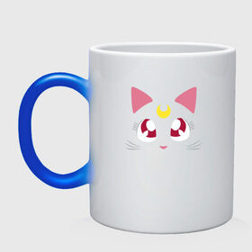 Кружка хамелеон с принтом Luna Cat. Sailor Moon в Санкт-Петербурге, керамика | меняет цвет при нагревании, емкость 330 мл | anime | cute | аниме | взгляд | волшебство | глаза | киса | киска | кот | котенок | котэ | котя | кошка | лапочка | луна | магия | месяц | милый | мимими | мордочка | сейлор мун | хороший | япония