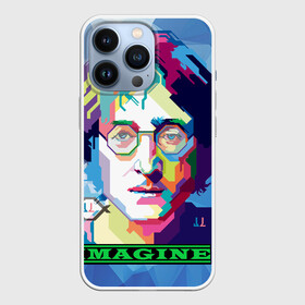 Чехол для iPhone 13 Pro с принтом Джон Леннон Imagine в Санкт-Петербурге,  |  | Тематика изображения на принте: beatles | imagine | john | lennon | the beatles | битлз | битлы | группа | джон | купить | леннон | леннона | очки | рок н ролл | с группы | хиппи