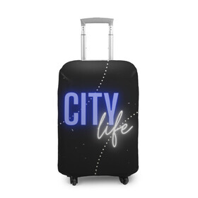 Чехол для чемодана 3D с принтом City life в Санкт-Петербурге, 86% полиэфир, 14% спандекс | двустороннее нанесение принта, прорези для ручек и колес | city | life | город | жизнь | мегаполис | тренд | урбанизация