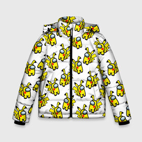 Зимняя куртка для мальчиков 3D с принтом Among us Pikachu в Санкт-Петербурге, ткань верха — 100% полиэстер; подклад — 100% полиэстер, утеплитель — 100% полиэстер | длина ниже бедра, удлиненная спинка, воротник стойка и отстегивающийся капюшон. Есть боковые карманы с листочкой на кнопках, утяжки по низу изделия и внутренний карман на молнии. 

Предусмотрены светоотражающий принт на спинке, радужный светоотражающий элемент на пуллере молнии и на резинке для утяжки | Тематика изображения на принте: among us | baby | impostor | kawaii | pika pika | pikachu | pokemon go | there is impostor | амонг ас | девочкам | детям | космические | космонавты | малыш | мальчикам | персонажи | пика пика | пикачу | покемон | предатель среди нас |