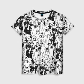 Женская футболка 3D с принтом GHOSTEMANE в Санкт-Петербурге, 100% полиэфир ( синтетическое хлопкоподобное полотно) | прямой крой, круглый вырез горловины, длина до линии бедер | andromeda | ghostemane | hades. | mercury | nihil | rap | гостмейн | готика | реп