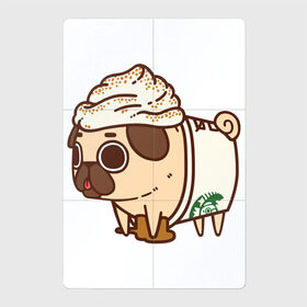 Магнитный плакат 2Х3 с принтом Сладкий мопс в Санкт-Петербурге, Полимерный материал с магнитным слоем | 6 деталей размером 9*9 см | арт | кофе | мопс | мороженное | рисунок | сладкий | сладость | собака в костюме | собака в костюмчике | шоколад