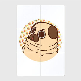 Магнитный плакат 2Х3 с принтом Мечта мопса в Санкт-Петербурге, Полимерный материал с магнитным слоем | 6 деталей размером 9*9 см | Тематика изображения на принте: арт | бургер | милая собака | мило | милый мопс | мопс | пицца | рисунок | собака | стикер | фастфуд