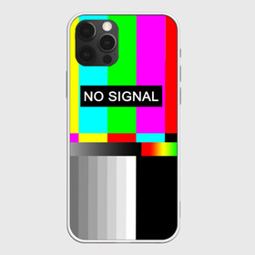 Чехол для iPhone 12 Pro Max с принтом NO SIGNAL в Санкт-Петербурге, Силикон |  | no signal | не работает | нет сигнала | полосы | профилактика | радуга