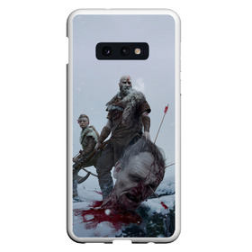 Чехол для Samsung S10E с принтом God of War в Санкт-Петербурге, Силикон | Область печати: задняя сторона чехла, без боковых панелей | armor | atreus | axe | cory barlog | god of war | kratos | loki | nextgen | playstation 5 | ps5 | santa monica studiogames | атрей | бог войны | броня | игры | кори барлог | кратос | локи | некстген | плейстейшен 5 | пс5 | рагнарек | рыцарь | топор