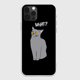 Чехол для iPhone 12 Pro Max с принтом What cat в Санкт-Петербурге, Силикон |  | cat | kitten | kitty | what кот | британская кошка | британский кот | в смысле | взгляд | вопрос | вопросительный знак | глаза кота | животные | кот мем | котенок | котик | котята | кошак | кошка | мемы