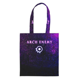 Сумка 3D повседневная с принтом Arch Enemy. Neon logo в Санкт-Петербурге, 100% полиэстер | Плотность: 200 г/м2; Размер: 34×35 см; Высота лямок: 30 см | archenemy | band | bodom | deathmetal | electroguitars | guitars | hard rock | legends | metal | metalhead | progressive | rock | rock legends | rockon | shred | trash | гитары | метал | металхед | рок | рок легенды | рокконцерт | тяжеляк | хардрок