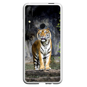 Чехол для Honor P Smart Z с принтом ТИГР В ЛЕСУ в Санкт-Петербурге, Силикон | Область печати: задняя сторона чехла, без боковых панелей | Тематика изображения на принте: tiger | амурский | бенгальский | в зоопарке | в лесу | дикий | кошка | крупная | полосатый | тигр | тигренок | тигрица