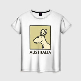 Женская футболка 3D с принтом Australia в Санкт-Петербурге, 100% полиэфир ( синтетическое хлопкоподобное полотно) | прямой крой, круглый вырез горловины, длина до линии бедер | australia | австралия | животные | кенгуру | страны
