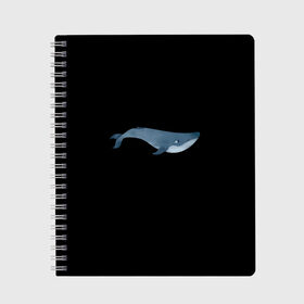 Тетрадь с принтом Киты мечтают в Санкт-Петербурге, 100% бумага | 48 листов, плотность листов — 60 г/м2, плотность картонной обложки — 250 г/м2. Листы скреплены сбоку удобной пружинной спиралью. Уголки страниц и обложки скругленные. Цвет линий — светло-серый
 | Тематика изображения на принте: большая рыба | большой кит | водный | водяной | волны | глубина | кит | кит мечтает | киты | киты мечтают | мечта | мечта китов | мечтатели | море | морские жители | морское царство | океан | под водой