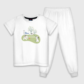 Детская пижама хлопок с принтом 101 Dalmatians в Санкт-Петербурге, 100% хлопок |  брюки и футболка прямого кроя, без карманов, на брюках мягкая резинка на поясе и по низу штанин
 | Тематика изображения на принте: 101 dalmatians | 101 далматинец | disney | vdkimel | дисней
