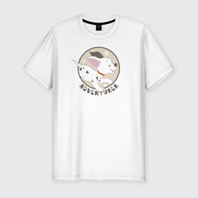 Мужская футболка хлопок Slim с принтом Adventurer в Санкт-Петербурге, 92% хлопок, 8% лайкра | приталенный силуэт, круглый вырез ворота, длина до линии бедра, короткий рукав | 101 dalmatians | 101 далматинец | disney | vdkimel | дисней