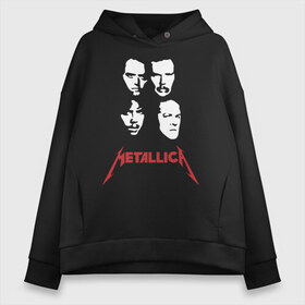 Женское худи Oversize хлопок с принтом Metallica в Санкт-Петербурге, френч-терри — 70% хлопок, 30% полиэстер. Мягкий теплый начес внутри —100% хлопок | боковые карманы, эластичные манжеты и нижняя кромка, капюшон на магнитной кнопке | american | heavy metal | los angeles | metal band | metallica | music | thrash metal | американская | лос анджелес | метал группа | металлика | музыка | трэш метал | трэш металл | хеви метал