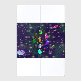 Магнитный плакат 2Х3 с принтом Among Us в Санкт-Петербурге, Полимерный материал с магнитным слоем | 6 деталей размером 9*9 см | among us | cosmos | game | space | игра | космос | среди нас