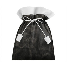 Подарочный 3D мешок с принтом Черная кожа в Санкт-Петербурге, 100% полиэстер | Размер: 29*39 см | кожа | кожанка | косуха | рельеф | складки | текстура | черный