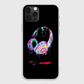 Чехол для iPhone 12 Pro Max с принтом Потекшие наушники в Санкт-Петербурге, Силикон |  | amoled | брызги красок | капли красок | музыка | наушники