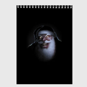 Скетчбук с принтом Very bad Santa в Санкт-Петербурге, 100% бумага
 | 48 листов, плотность листов — 100 г/м2, плотность картонной обложки — 250 г/м2. Листы скреплены сверху удобной пружинной спиралью | Тематика изображения на принте: beard | jaw | moustache | new year | saliva | santa claus | teeth | борода | дед мороз | зубы | новый год | пасть | санта клаус | слюна | усы