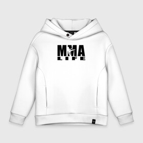 Детское худи Oversize хлопок с принтом MMA в Санкт-Петербурге, френч-терри — 70% хлопок, 30% полиэстер. Мягкий теплый начес внутри —100% хлопок | боковые карманы, эластичные манжеты и нижняя кромка, капюшон на магнитной кнопке | arts | fights | martial | mixed | mma | no rules | sports | wrestling | без правил | боевые | бои | борьба | единоборства | искусства | смешанные | спорт