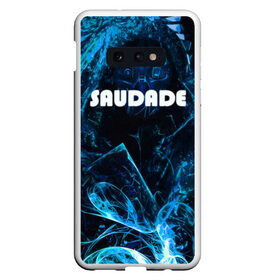 Чехол для Samsung S10E с принтом SAUDADE в Санкт-Петербурге, Силикон | Область печати: задняя сторона чехла, без боковых панелей | Тематика изображения на принте: amiled | dark | брызги красок | дым | неоновый дым