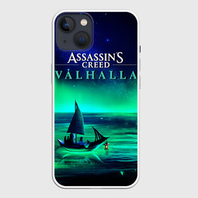 Чехол для iPhone 13 с принтом VALHALLA в Санкт-Петербурге,  |  | eivor | valhalla | vikings | ассасин крид вальгала | ассасин крид вальхалла | ассассин крид | вальгалла | вальхалла | викинг | викинги | северное сияние | эйвор