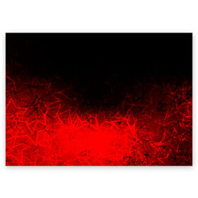 Поздравительная открытка с принтом КРАСНО-ЧЕРНЫЙ ГРАДИЕНТ в Санкт-Петербурге, 100% бумага | плотность бумаги 280 г/м2, матовая, на обратной стороне линовка и место для марки
 | Тематика изображения на принте: black | blood | fire | red | stars | градиент | звезды | красный | кровь | огонь | текстуры | узор | черный
