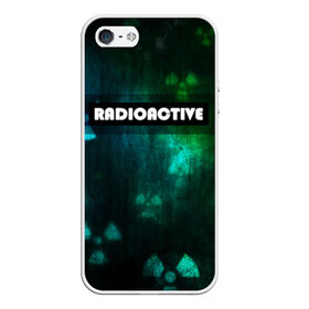 Чехол для iPhone 5/5S матовый с принтом RADIOACTIVE в Санкт-Петербурге, Силикон | Область печати: задняя сторона чехла, без боковых панелей | значок радиации | металл текстура | метро | радиация | сталкер