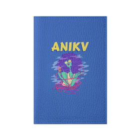 Обложка для паспорта матовая кожа с принтом ANIKV в Санкт-Петербурге, натуральная матовая кожа | размер 19,3 х 13,7 см; прозрачные пластиковые крепления | anika | anikv | аника | анна пурцен | было или нет | песни
