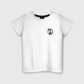 Детская футболка хлопок с принтом Бостон Селтикс в Санкт-Петербурге, 100% хлопок | круглый вырез горловины, полуприлегающий силуэт, длина до линии бедер | boston | boston celtics | celtics | nba | баскетбол | бостон | бостон селтикс | нба | селтикс
