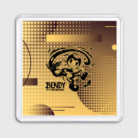 Магнит 55*55 с принтом BENDY AND THE INK MACHINE. в Санкт-Петербурге, Пластик | Размер: 65*65 мм; Размер печати: 55*55 мм | bendy | bendy and the ink machine | бенди | бенди и чернильная машина | большие чудеса | взлёты и падения | движущиеся картинки | последняя бобина | старая песня