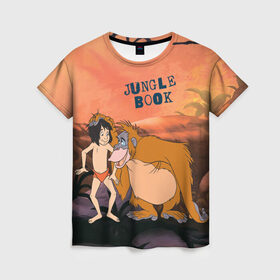 Женская футболка 3D с принтом Mowgli в Санкт-Петербурге, 100% полиэфир ( синтетическое хлопкоподобное полотно) | прямой крой, круглый вырез горловины, длина до линии бедер | akela | bagheera | baloo | disney | jungle book | kaa | mowgli | raksha | shere khan | vdgerir | акела | багира | балу | дисней | каа | маугли | шерхан