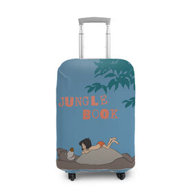 Чехол для чемодана 3D с принтом Mowgli & Baloo в Санкт-Петербурге, 86% полиэфир, 14% спандекс | двустороннее нанесение принта, прорези для ручек и колес | akela | bagheera | baloo | disney | jungle book | kaa | mowgli | raksha | shere khan | vdgerir | акела | багира | балу | дисней | каа | маугли | шерхан