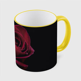Кружка с принтом роза в Санкт-Петербурге, керамика | ёмкость 330 мл | гибридная роза | красная роза | роза | чайная роза | черная роза