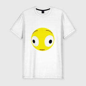 Мужская футболка хлопок Slim с принтом Проклятый эмодзи в Санкт-Петербурге, 92% хлопок, 8% лайкра | приталенный силуэт, круглый вырез ворота, длина до линии бедра, короткий рукав | cursed | emoji | смайл | удивление | эмодзи