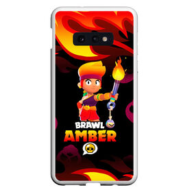 Чехол для Samsung S10E с принтом BRAWL STARS AMBER. в Санкт-Петербурге, Силикон | Область печати: задняя сторона чехла, без боковых панелей | 8 bit | amber | brawl stars | colette | crow | gale | leon | max | mecha | mecha crow | mr.p | sally leon | shark | tara | virus 8 bit | werewolf leon | акула | амбер | берли | бравл старс | ворон | коллет | макс | оборотень