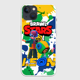 Чехол для iPhone 13 с принтом BRAWL STARS LEON. в Санкт-Петербурге,  |  | 8 bit | brawl stars | colette | crow | gale | leon | max | mecha | mecha crow | mr.p | sally leon | shark | tara | virus 8 bit | werewolf leon | акула | берли | бравл старс | ворон | коллет | макс | оборотень